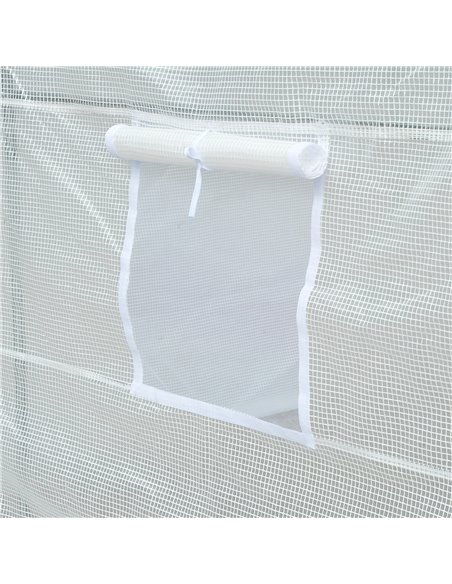 Outsunny Polytunnel Steel Frame Greenhouse Walk-in Greenhouse 3.5 L x 2 W x 2H m-White 845-072 - pic 37656 | FastDaddyshop