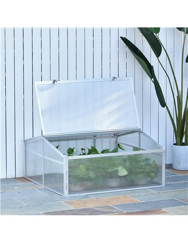 Outsunny Greenhouse Polycarbonate Grow House, Silver 845-082