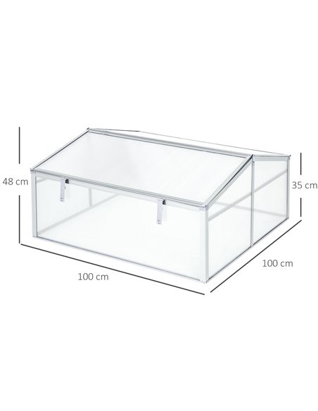 Outsunny Greenhouse Polycarbonate Grow House, Silver 845-082 - pic 37670 | FastDaddyshop