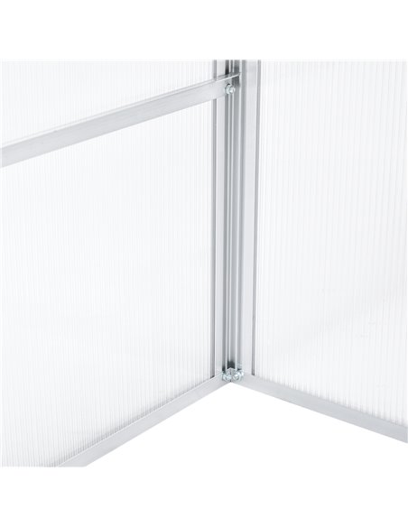 Outsunny Outdoor Greenhouse Polycarbonate Grow House Flower Vegetable Plants Raised Bed Garden Allotment Protector Aluminum Fram - pic 37675 | FastDaddyshop