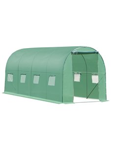 Outsunny 4x2 m Polytunnel Walk-in Greenhouse, Green 845-145
