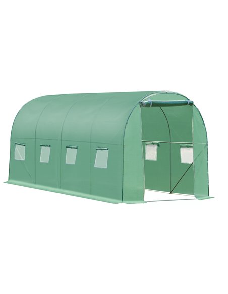 Outsunny 4x2 m Polytunnel Walk-in Greenhouse, Green 845-145 - pic 37677 | FastDaddyshop