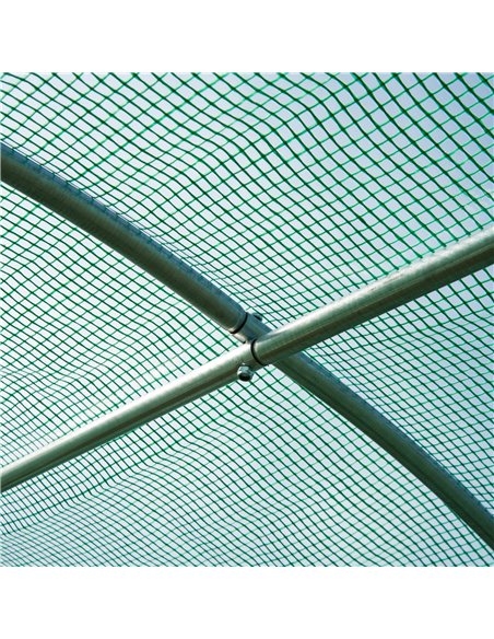 Outsunny 4x2 m Polytunnel Walk-in Greenhouse with Zip Door and Windows-Green 845-145 - pic 37684 | FastDaddyshop