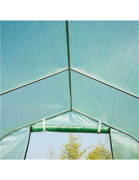 Outsunny Galvanised Frame Polytunnel Greenhouse with Windows and Door for Garden, Backyard (4 x 2M) 845-147 - pic 37703 | FastDaddyshop