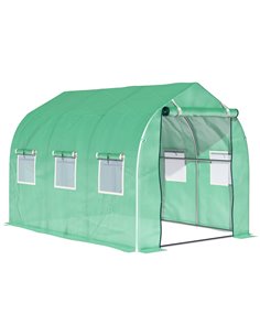 Outsunny Walk in Polytunnel Greenhouse (3 x 2M), Green 845-148