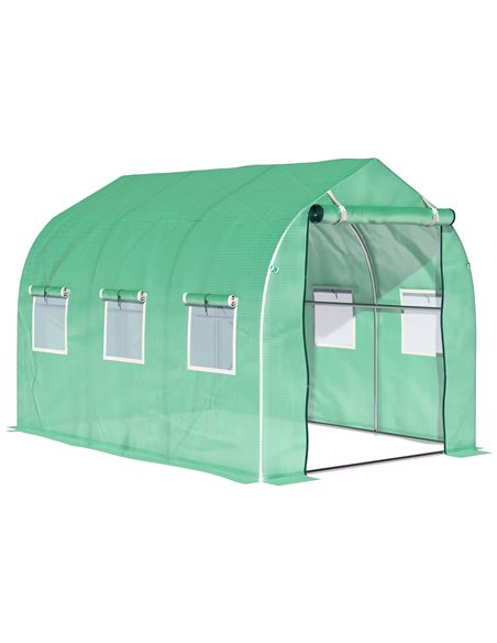 Outsunny Walk in Polytunnel Greenhouse (3 x 2M), Green 845-148 - pic 37704 | FastDaddyshop