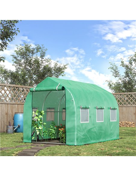 Outsunny Walk in Polytunnel Greenhouse (3 x 2M), Green 845-148 - pic 37705 | FastDaddyshop