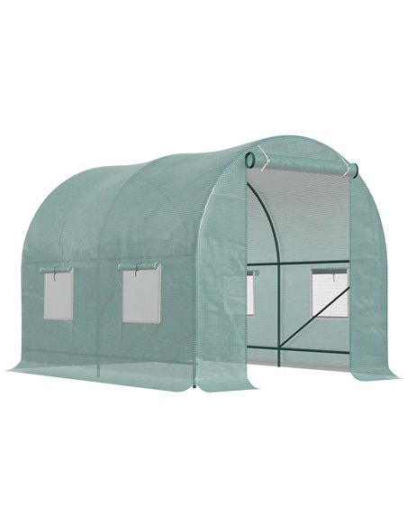 Outsunny Walk-In Reinforced Polytunnel Greenhouse (2.5 x 2 m), Green 01-0456 - pic 37722 | FastDaddyshop