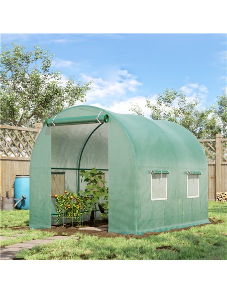 Outsunny Walk-In Reinforced Polytunnel Greenhouse (2.5 x 2 m), Green 01-0456 - pic 37723 | FastDaddyshop