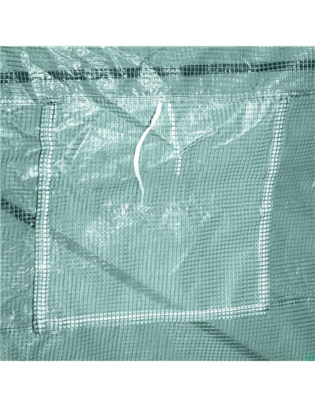Outsunny Walk-In Greenhouse Reinforced Polytunnel Greenhouse Garden Plants Grow Waterproof Cover Galvanised Base w/ Slide Door,  - pic 37730 | FastDaddyshop