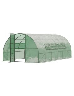 Outsunny Reinforced Polytunnel Greenhouse (3 x 6M), Green 845-143