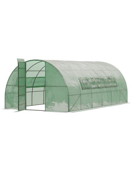 Outsunny Reinforced Polytunnel Greenhouse (3 x 6M), Green 845-143 - pic 37740 | FastDaddyshop