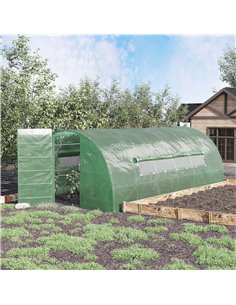 Outsunny Reinforced Polytunnel Greenhouse (3 x 6M), Green 845-143 2
