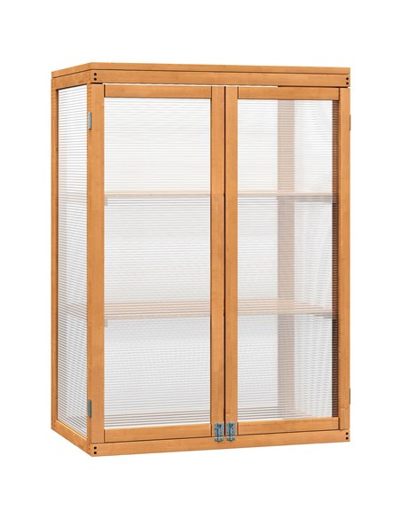 Outsunny 3-tier Garden Wood Polycarbonate Greenhouse, Natural 845-135 - pic 37749 | FastDaddyshop