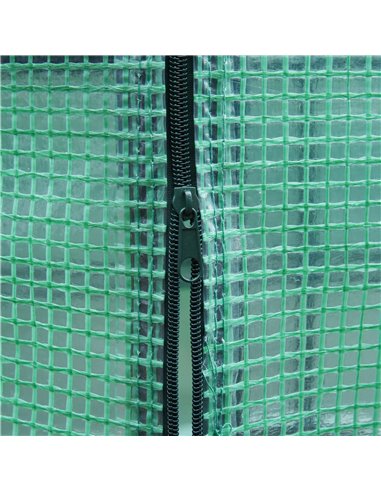 Outsunny  Hexagon Walk In Garden Greenhouse PE Planter Flower Growth with Zipped Door 225 x 194 x 215H cm 01-0470