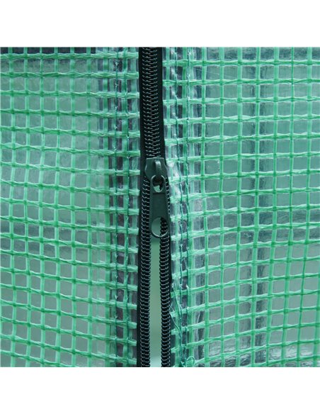 Outsunny  Hexagon Walk In Garden Greenhouse PE Planter Flower Growth with Zipped Door 225 x 194 x 215H cm 01-0470 - pic 37774 | FastDaddyshop