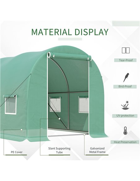 Outsunny Walk-in Greenhouse, 3 x 2 M-Green 845-155 - pic 37779 | FastDaddyshop