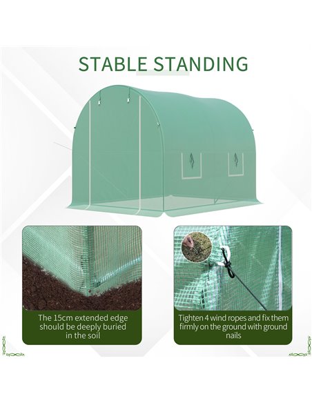 Outsunny Walk-in Greenhouse, 3 x 2 M-Green 845-155 - pic 37780 | FastDaddyshop