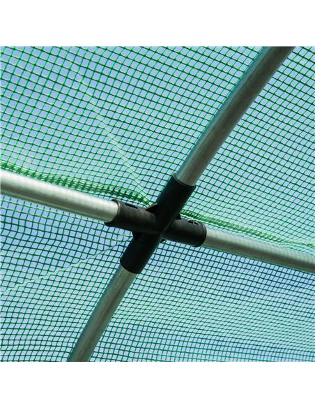 Outsunny 6 x 3 x 2 m Large Walk-In Greenhouse Garden Polytunnel Greenhouse with Steel Frame, Zippered Door and Roll Up Windows,  - pic 37792 | FastDaddyshop