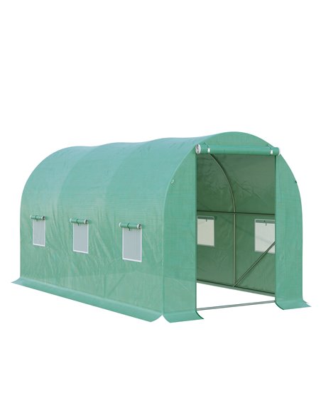 Outsunny 4L x 2W x 2H Polytunnel Greenhouse, Green 845-157 - pic 37794 | FastDaddyshop