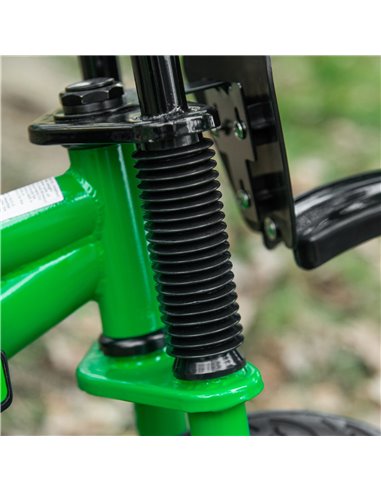 HOMCOM 12" Kids Balance Bike, No Pedal Training Bicycle Green