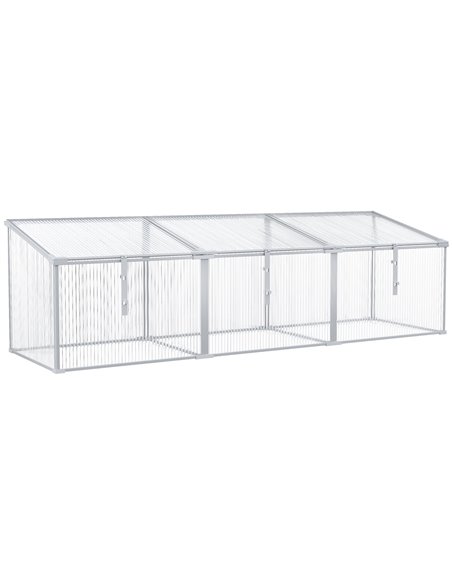 Outsunny Outdoor Polycarbonate Greenhouse, Grow House, Silver 845-083 - pic 37803 | FastDaddyshop