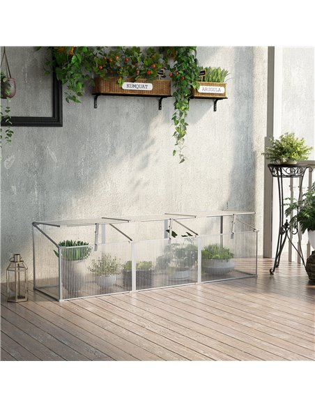 Outsunny Outdoor Polycarbonate Greenhouse, Grow House, Silver 845-083 - pic 37804 | FastDaddyshop