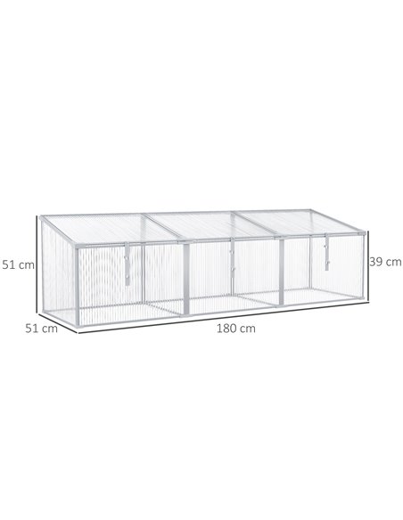 Outsunny Outdoor Polycarbonate Greenhouse, Grow House, Silver 845-083 - pic 37805 | FastDaddyshop