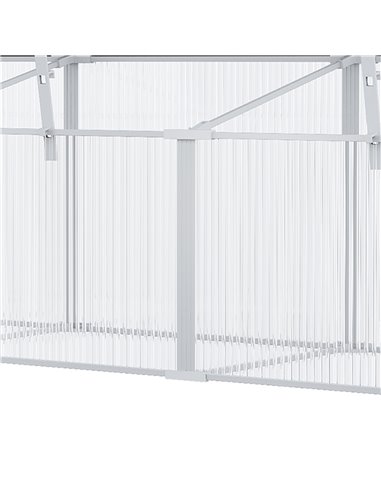 Outsunny Outdoor Greenhouse Polycarbonate Grow House Flower Vegetable Plants Raised Bed Garden Aluminium Cold Frame 180 x 51 x 5