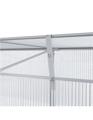 Outsunny Outdoor Greenhouse Polycarbonate Grow House Flower Vegetable Plants Raised Bed Garden Aluminium Cold Frame 180 x 51 x 5