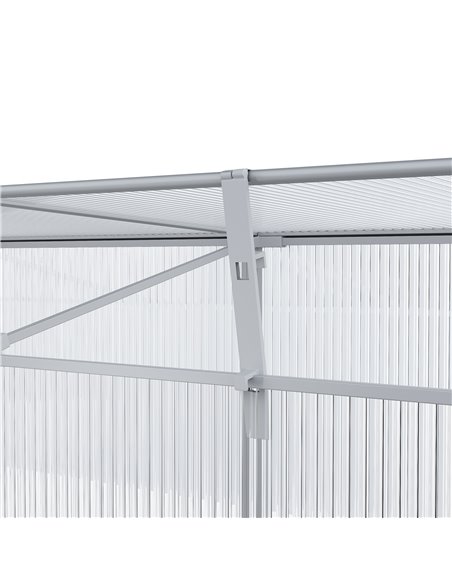 Outsunny Outdoor Greenhouse Polycarbonate Grow House Flower Vegetable Plants Raised Bed Garden Aluminium Cold Frame 180 x 51 x 5 - pic 37810 | FastDaddyshop