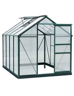 Outsunny Large Walk-In Aluminium Frame Greenhouse, 6 x 8 ft 845-059