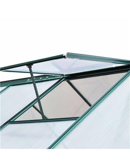 Outsunny Large Walk-In Greenhouse Aluminium Frame Greenhouse Garden Plants Grow Galvanized Base w/ Slide Door, 6 x 8 ft 845-059 - pic 37820 | FastDaddyshop
