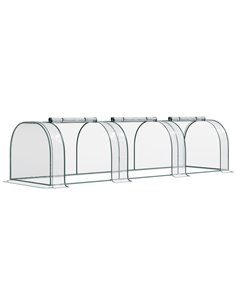 Outsunny Steel Frame Portable Small Greenhouse, Dark Green 845-234V01