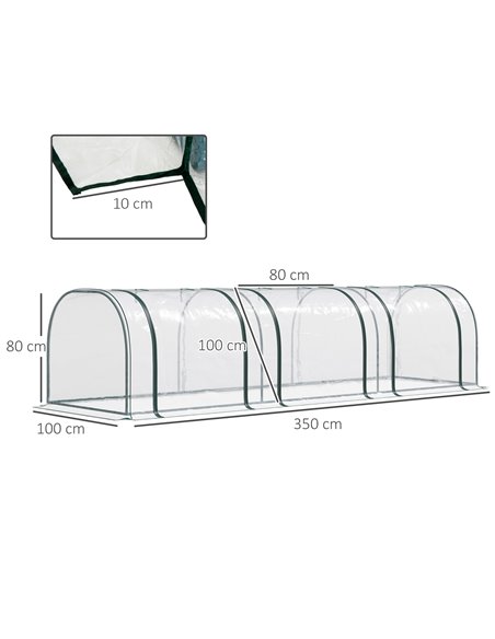 Outsunny Steel Frame Portable Small Greenhouse, Dark Green 845-234V01 - pic 37823 | FastDaddyshop