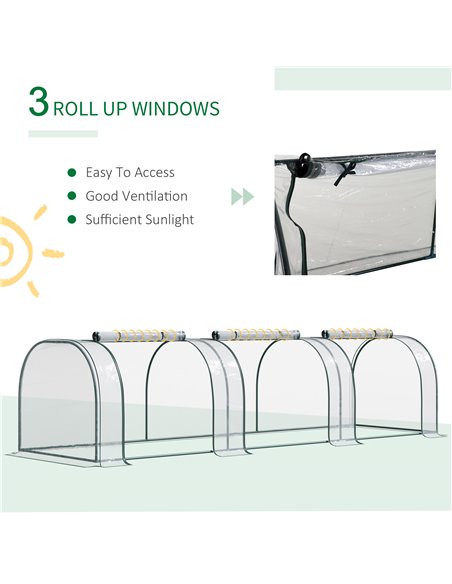Outsunny Steel Frame Portable Small Greenhouse, Dark Green 845-234V01 - pic 37824 | FastDaddyshop