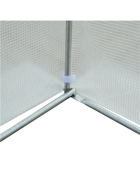 Outsunny 4.5 x 3 x 2m Walk-In Greenhouse Polytunnel Greenhouse Garden Hot House with Steel Frame, Roll Up Door and Windows, Whit - pic 37847 | FastDaddyshop