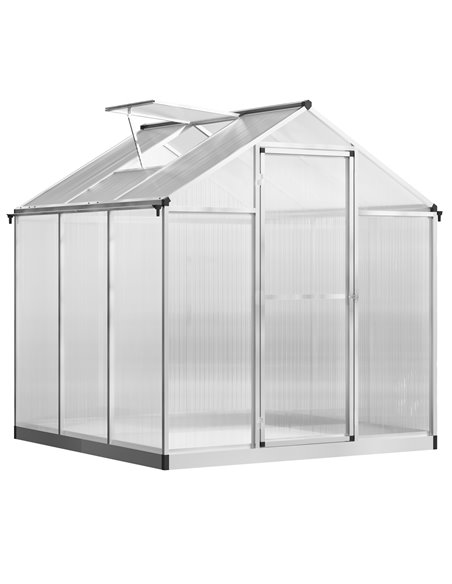 Outsunny 6x6ft Large Walk-In Clear Polycarbonate Greenhouse 845-243 - pic 37848 | FastDaddyshop