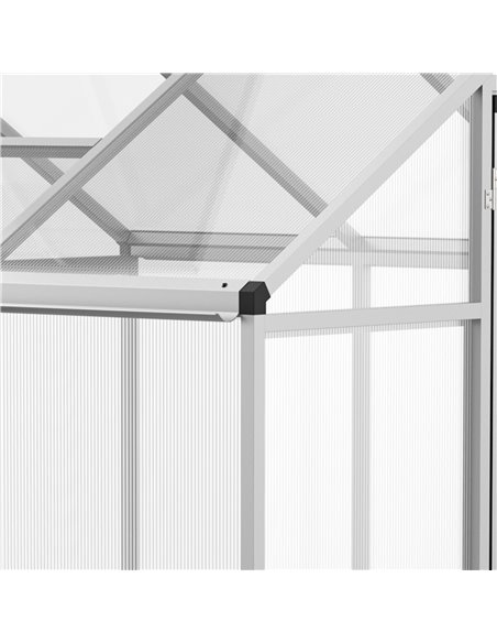 Outsunny 6x6ft Clear Polycarbonate Greenhouse Aluminium Frame Large Walk-In Garden Plants Grow 845-243 - pic 37856 | FastDaddyshop
