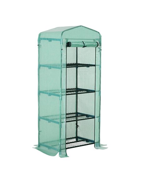 Outsunny 4 Tiers Mini Portable Greenhouse, Green 01-0097 - pic 37866 | FastDaddyshop