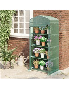 Outsunny 4 Tiers Mini Portable Greenhouse, Green 01-0097 2