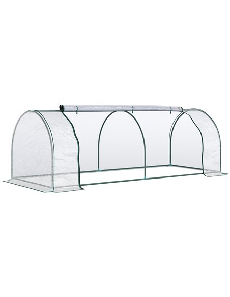 Outsunny Tunnel Greenhouse, Transparent, 250 x 100 x 80cm 845-305 - pic 37902 | FastDaddyshop