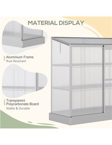 Outsunny 3-Tier Garden Mini Greenhouse 129.5 x 58 x 140 cm, 845-329