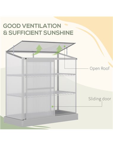 Outsunny 3-Tier Garden Mini Greenhouse 129.5 x 58 x 140 cm, 845-329