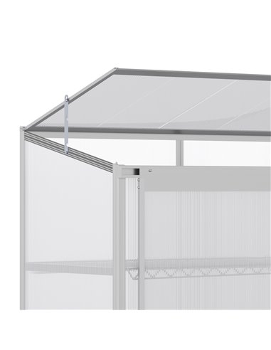 Outsunny 3-Tier Mini Greenhouse Garden Cold Frame Plant Growth House w / Polycarbonate Panels, Openable Roof, 129.5 x 58 x 140 c
