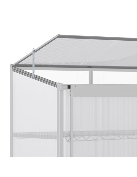 Outsunny 3-Tier Mini Greenhouse Garden Cold Frame Plant Growth House w / Polycarbonate Panels, Openable Roof, 129.5 x 58 x 140 c - pic 37918 | FastDaddyshop