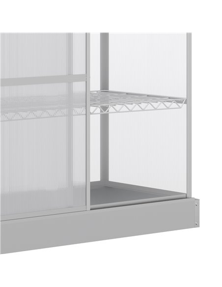 Outsunny 3-Tier Mini Greenhouse Garden Cold Frame Plant Growth House w / Polycarbonate Panels, Openable Roof, 129.5 x 58 x 140 c - pic 37919 | FastDaddyshop