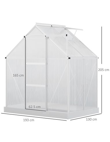 Outsunny Walk-In Polycarbonate Panels Greenhouse 845-334
