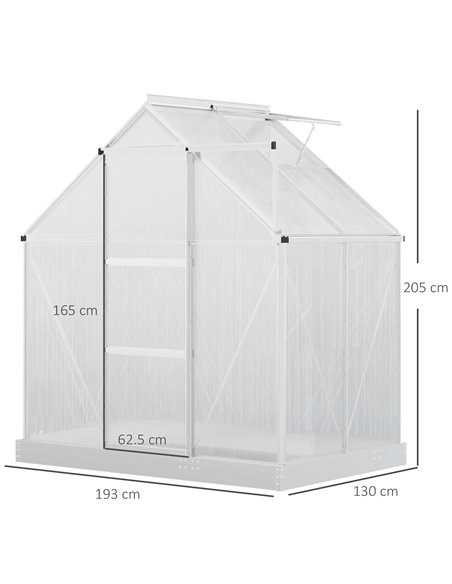 Outsunny Walk-In Polycarbonate Panels Greenhouse 845-334 - pic 37922 | FastDaddyshop
