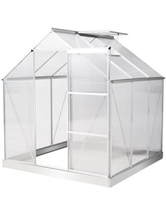 Outsunny 6 x 6 ft Walk-In Polycarbonate Greenhouse 845-334V01